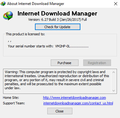 registrasi internet download manager full version