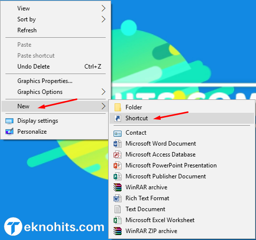 membuat shorcut shutdown timer