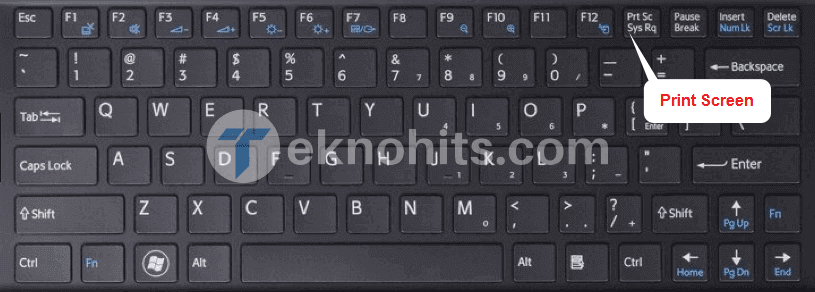 screenshot laptop menggunakan print screen