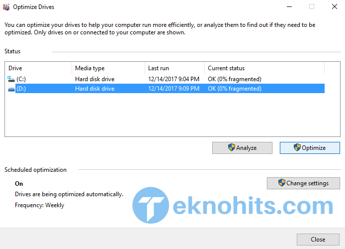 defragment hard drive bisa mengatasi komputer lemot