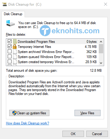 disk cleanup