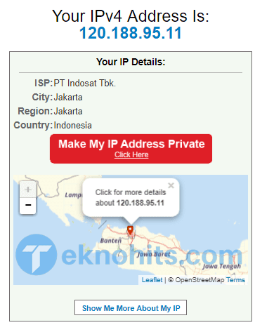 melihat ip publik dari website