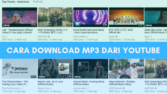 cara download mp3 dari youtube