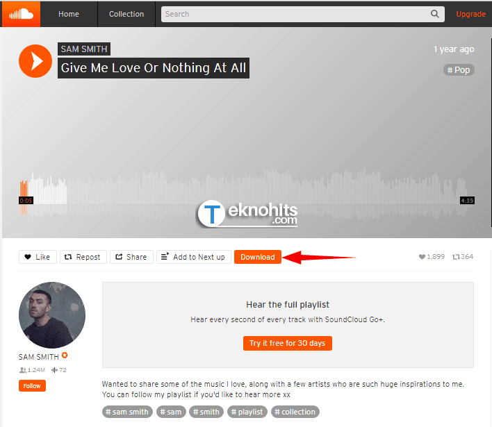 tombol download lagu di soundcloud