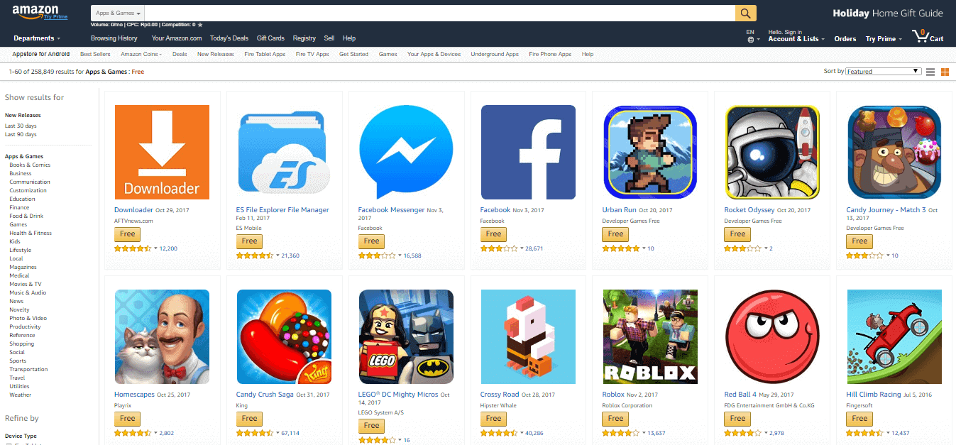 aplikasi amazon appstore