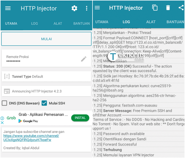 http injector tersambung
