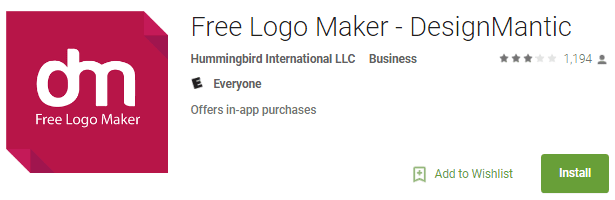 designmantic aplikasi pembuat logo di android