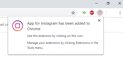 app for instagram terinstal