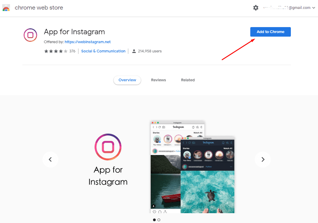 ekstensi app for instagram