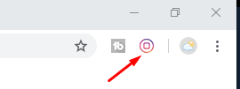 klik ekstensi app for instagram