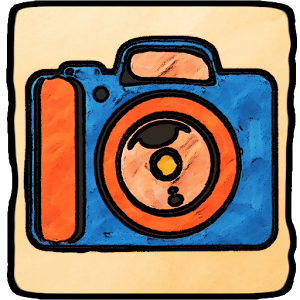 cartoon camera membuat foto kartun